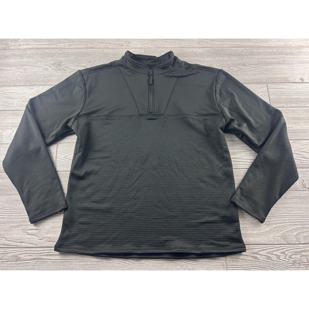 M-TAC Delta Level 2 Fleece Mens XL Black Quarter Zip Tactical Grid Pullover